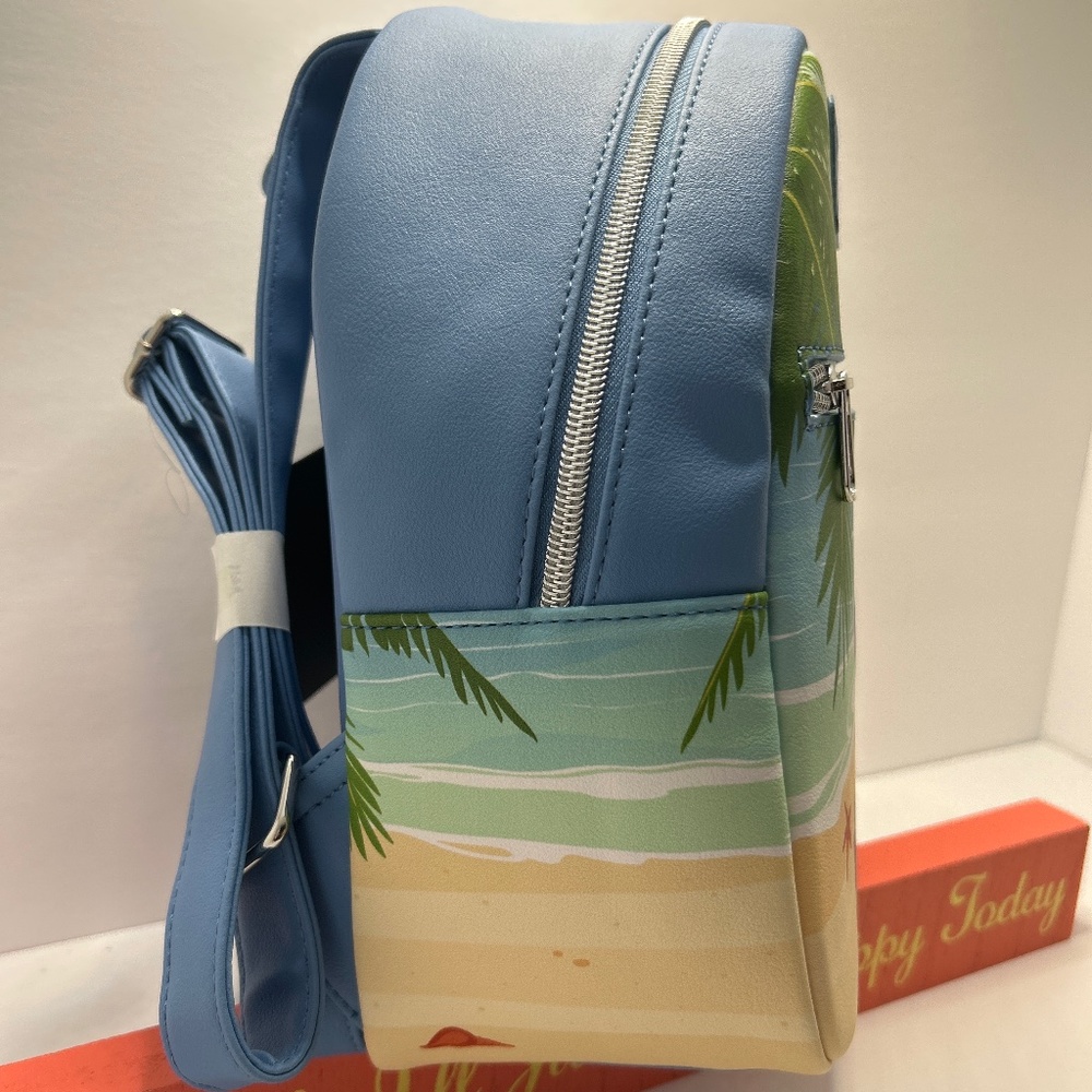 🍀 Loungefly 🍀 Disney Lilo & Stitch Sea Turtle Beach Backpack Bag Blue 🍀 BB50 - Picture 7 of 10